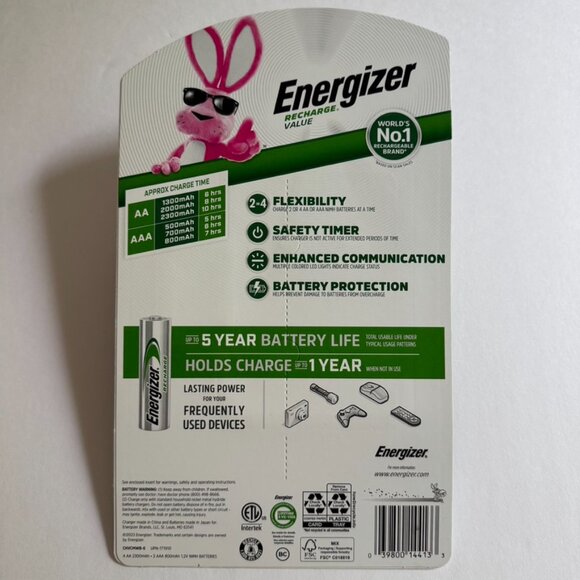 Energizer Rechargeable Battery Kit NiMH Battery Charger AA & AAA - Picture 3 of 8